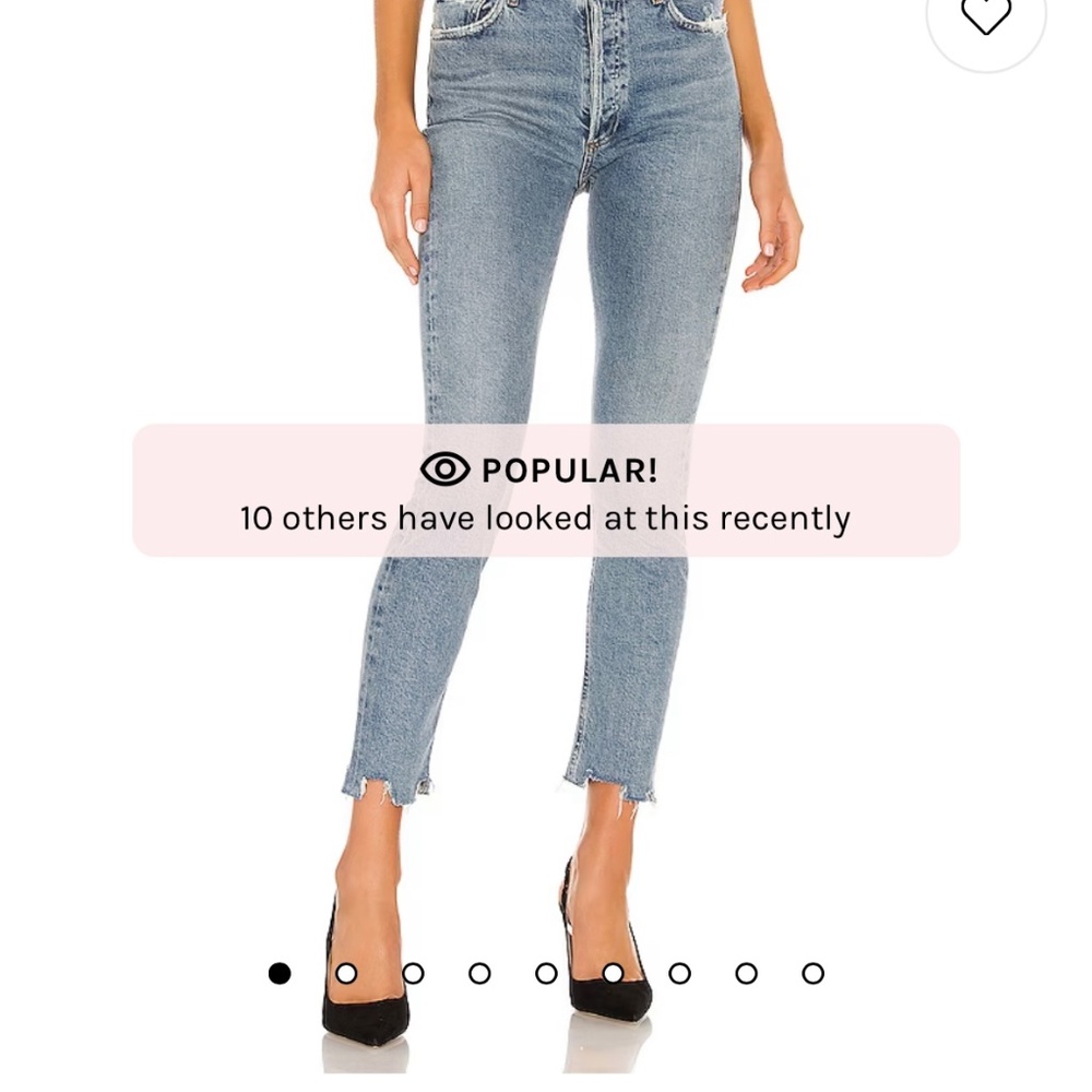 AGOLDE Nico skinny raw hem